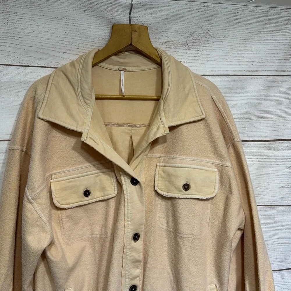 Free People Oversized Pale Pink Shacket - Picture 4 of 12